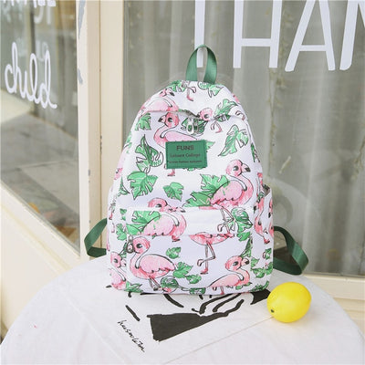 Teen Girl Bag Fashion Backpack Woman Zipper Beach Green Leaf Fashion Trend Female Backpack Travel Large Capacity Bag Hot Sale