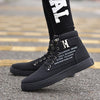 New High Top Men Canvas Casual shoes High Quality Men Vulcanized shoes Autumn Sneakers Metal Zipper buckle Plus Size Male Flats