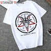 Satan Horror T Shirt Men Demon Death Scary Evil T-shirt Satanism Grim Reaper Baphomet Tshirt Satanist Unisex Hiphop Top Tee Male