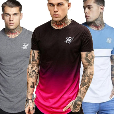 2020 Summer Sik Silk T Shirts Mens Short sleeve Tshirt Male Boys Tops Tees Casual t-shirt Silk Silk T Shirt Men