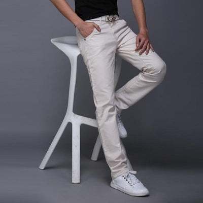 2019 New Spring Summer Casual Wear Pants Men Cotton Slim Fit Chinos Fashion Trousers Male Brand Clothing Plus Size 9 Colour