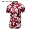 Summer New Arrival Shirts Men 2020 Fashion Print Short Sleeve Hawaiian Shirt Male Casual Flower Slim Fit Beach Shirts Plus M-7XL