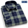 Pure Cotton Classical men's plaid casual warm shirts full sleeve brushed fabric soft comfortable regular fit male shirts