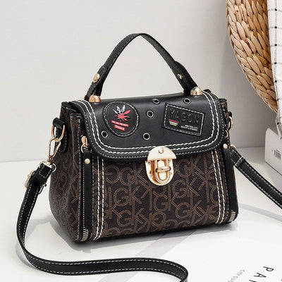 SHYAA Brand Fashion Trend Bills Shoulder Messenger Bag Slung Female Bag Wild Casual Tide Material Small Square Handbag