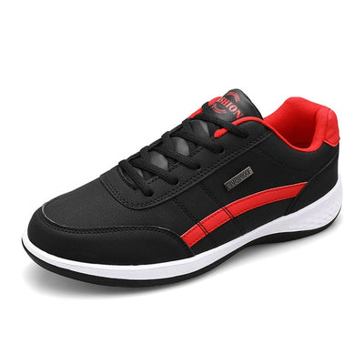 Men Business Casual Shoes PU Leather Running Shoes Fashion Lace Up Casual Sneakers Male Outdoor Walking Jogging Sports Shoes