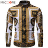 Fashion Luxury Royal Shirt Korean Style Men Baroque Floral Print Chemise Homme Manche Longue Slim Fit Male Casual Dress Shirt