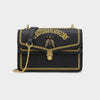 New PU Messenger Bag Women Fashion Thail Bee Bags Trend Female Cross Body Bag Small Flap Bags Embroidery Solid Chain Should Bags