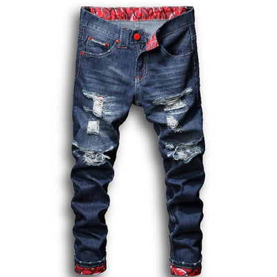 2019 New Young Men's Fashion Casual Stretch Slim Jeans Classic Trousers Denim Pants Male Jeans Men