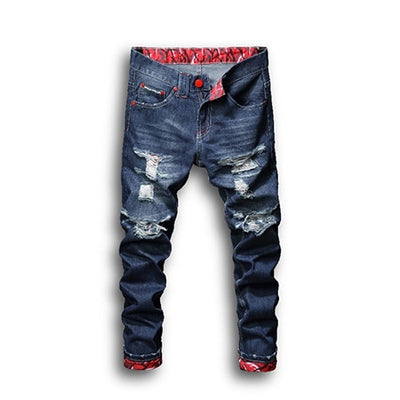 2019 New Young Men's Fashion Casual Stretch Slim Jeans Classic Trousers Denim Pants Male Jeans Men