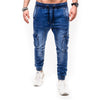 2020 Autumn Winter New Men's Stretch-fit Jeans Business Casual Classic Style Fashion Denim Trousers Male Black Blue  Pants