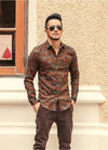 2020 New Men's Floral Printed Shirts Male Silk Satin Long Sleeve Flower Shirts Slim Fit Casual Business Shirt M-3XL