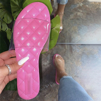 Women Summer Slippers Ladies Soft PU Leather Shoes Non Slip Comfortable Flat Slides Outside Beach Female Footwear Fashion 2020