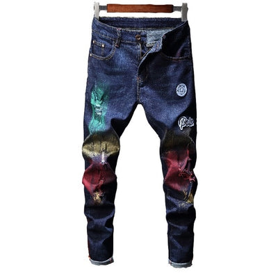 2019 New Young Men's Fashion Casual Stretch Slim Jeans Classic Trousers Denim Pants Male Jeans Men