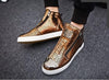 New Sneakers Men High Top Microfiber Platform Shoes Casual Fashion Men Shoes PU Hot Footwear Male Vulcanize Shoes Calzado Hombre