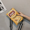 2020 cartoon trend new hit color female bag vibrato same paragraph funny personality potato chip bag fashion crossbody bag